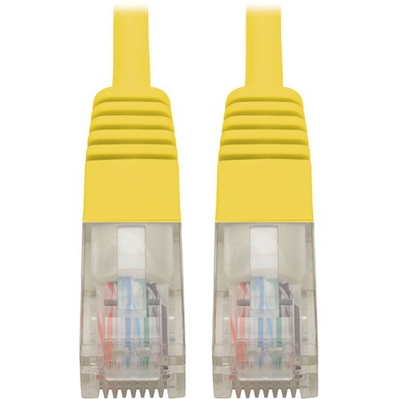 Eaton Tripp Lite Series Cat5e 350 MHz Molded (UTP) Ethernet Cable (RJ45 M/M), PoE - Yellow, 2 ft. (0.61 m)