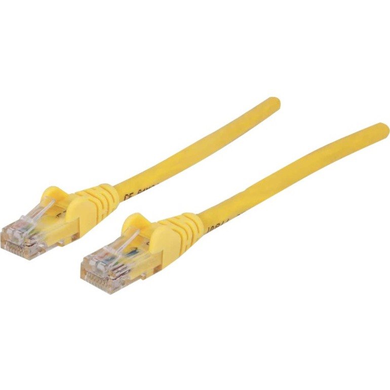 Intellinet Network Patch Cable, Cat6, 20m, Yellow, CCA, U/UTP, PVC, RJ45, Gold Plated Contacts, Snagless, Booted, Polybag