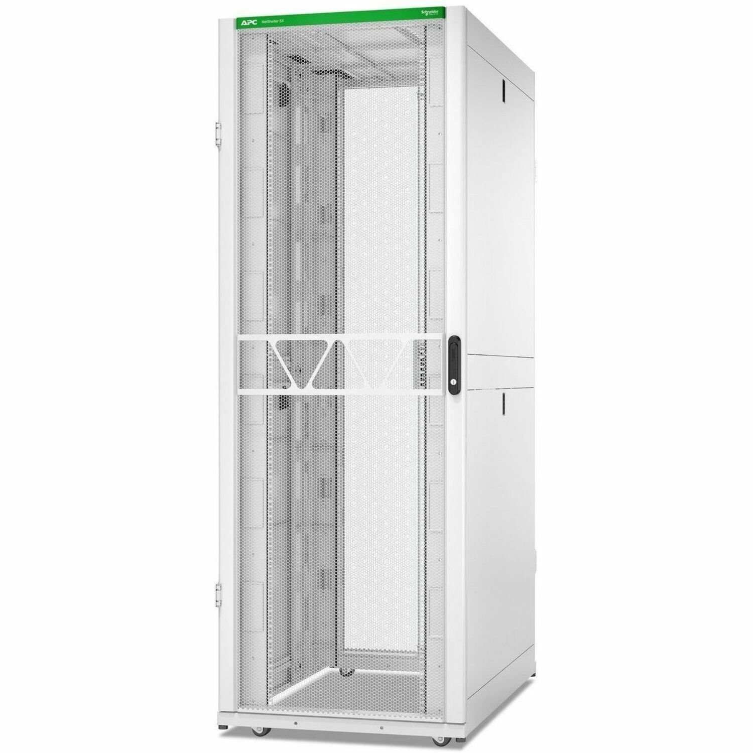 APC NetShelter SX Server Rack Gen 2, 45U, 2124H x 750W x 1200D mm, w/ Sides, White [TAA]