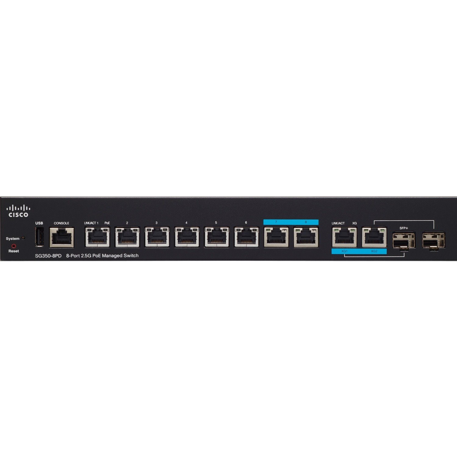 Cisco SG350-8PD 8-Port 2.5G PoE Managed Switch