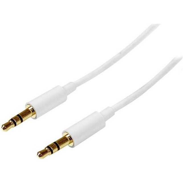 StarTech.com 3m White Slim 3.5mm Stereo Audio Cable - Male to Male