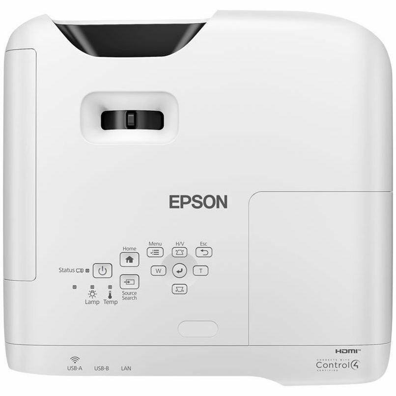 Epson EB-W56S Short Throw 3LCD Projector - 16:10 - Ceiling Mountable, Desktop, Portable - White
