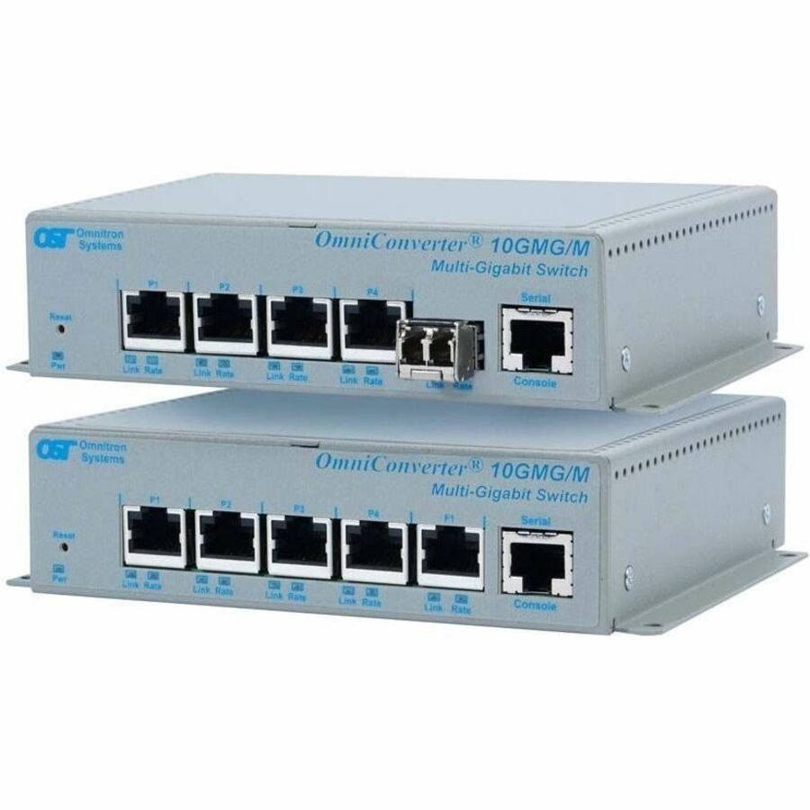 Omnitron Systems OmniConverter 10GMG/S, 5x RJ-45, 5 Year Warranty