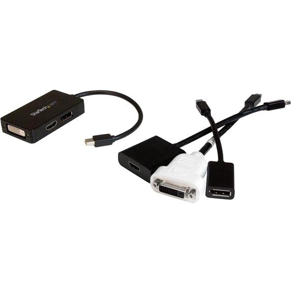 StarTech.com Travel A/V adapter - 3-in-1 Mini DisplayPort to DisplayPort DVI or HDMI converter