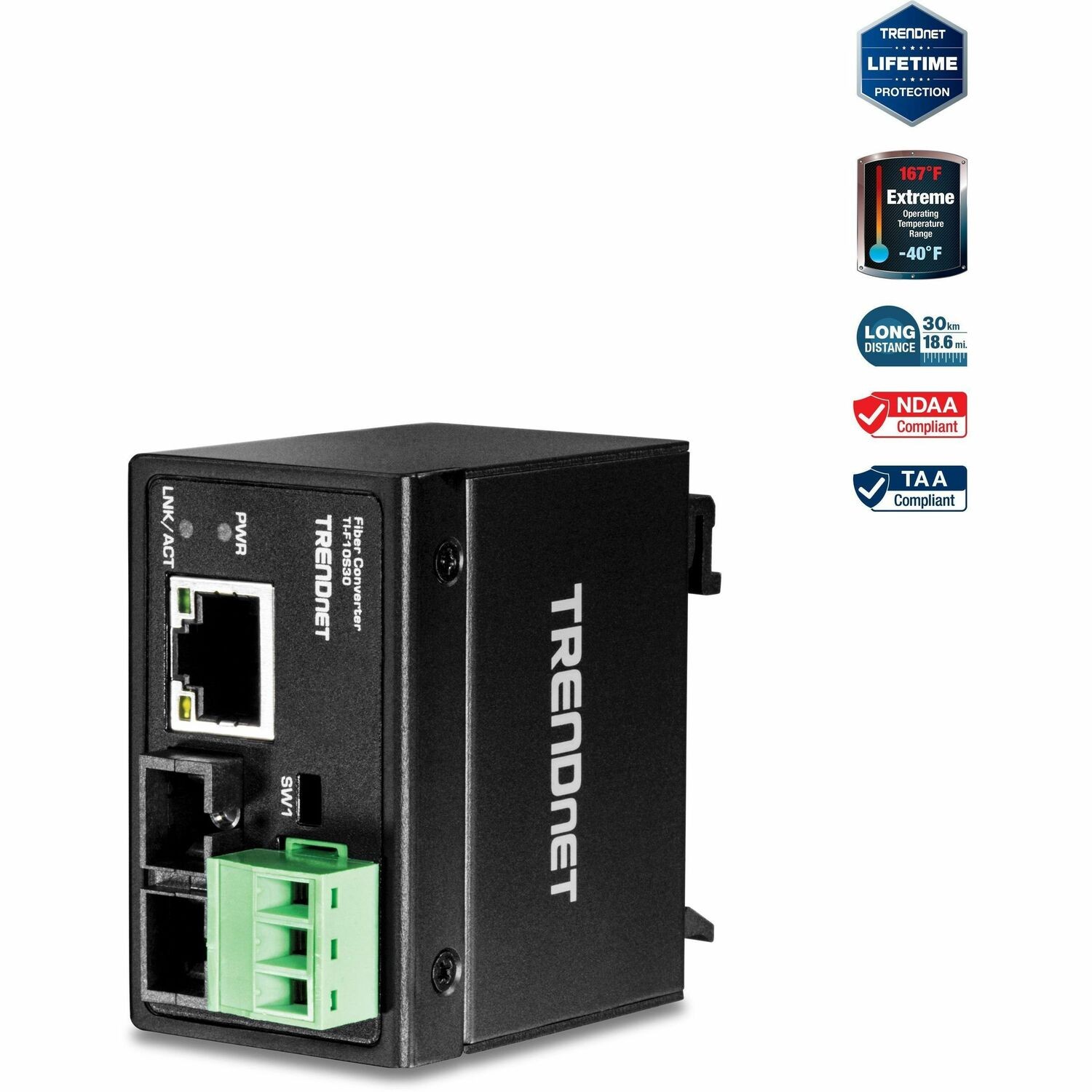 TRENDnet TI-F10S30 Transceiver/Medienkonverter - Neu - TAA-konform