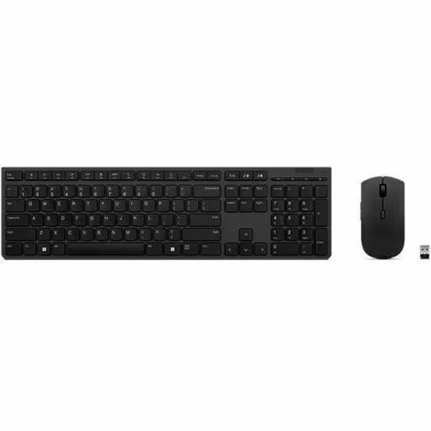 Lenovo Professional Wireless Rechargeable Combo Keyboard and Mouse-French Canadian 445