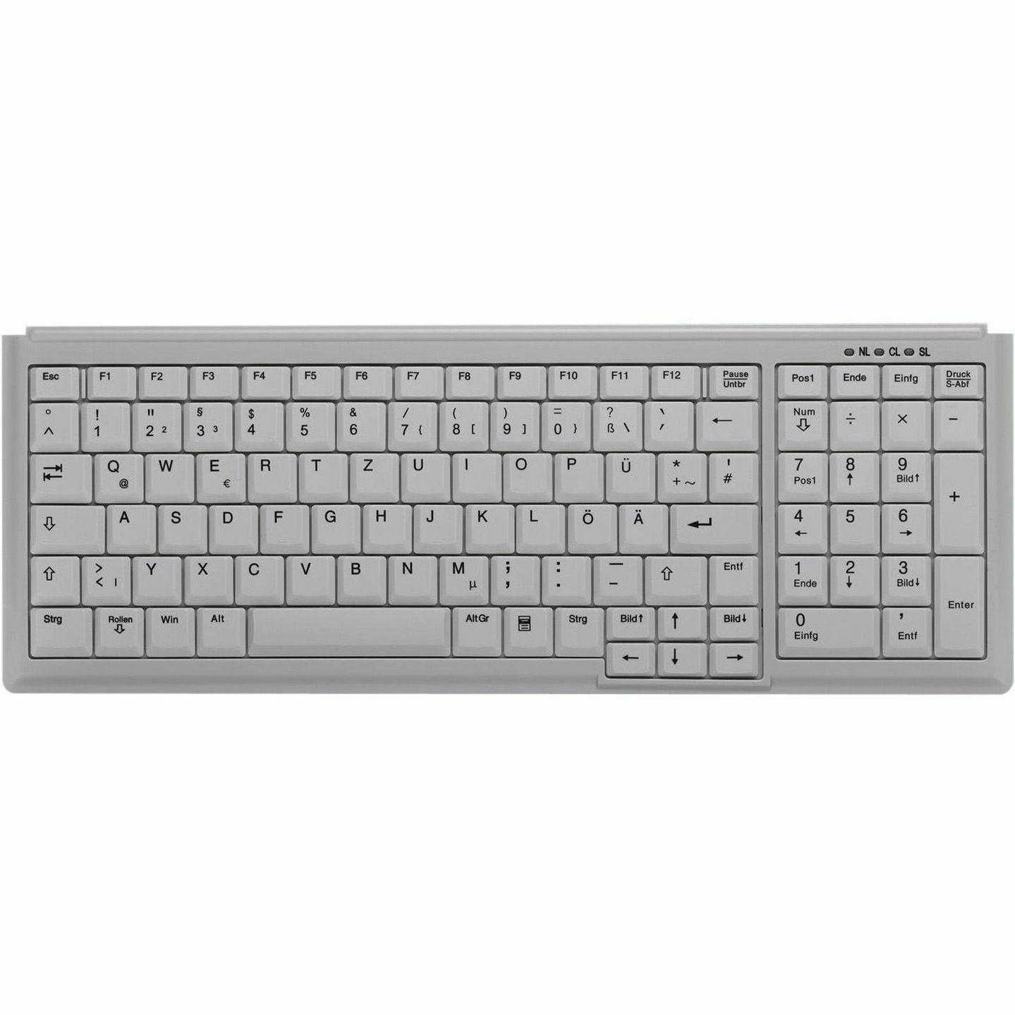 Active Key Keyboard - Cable Connectivity - USB 1.1 Interface - English (UK) - Light Grey