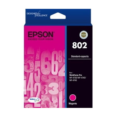 Epson DURABrite Ultra 802 Original Standard Yield Inkjet Ink Cartridge - Magenta - 1 Pack