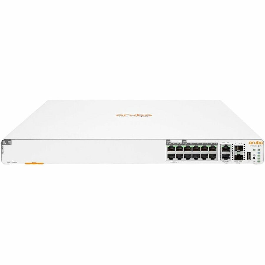 HPE Instant On 1960 14 Ports Manageable Ethernet Switch - Gigabit Ethernet, 10 Gigabit Ethernet, 2.5 Gigabit Ethernet - 10/100/1000Base-T, 1000Base-X, 10GBase-T, 2.5GBase-T