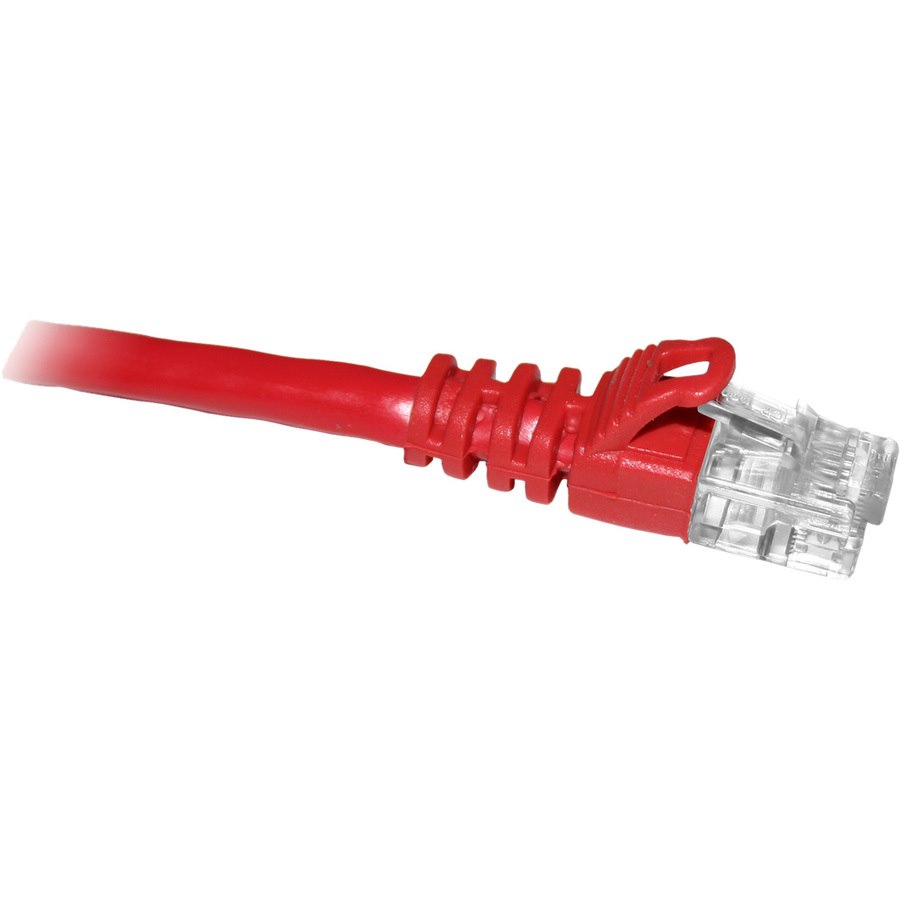 CP Technologies Clearlinks Cat6 550MHz Snagless Patch Cable, Red, 3FT