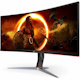 AOC CU34G2XP 34" Class UW-QHD Curved Screen Gaming LED Monitor - 21:9 - Black, Red