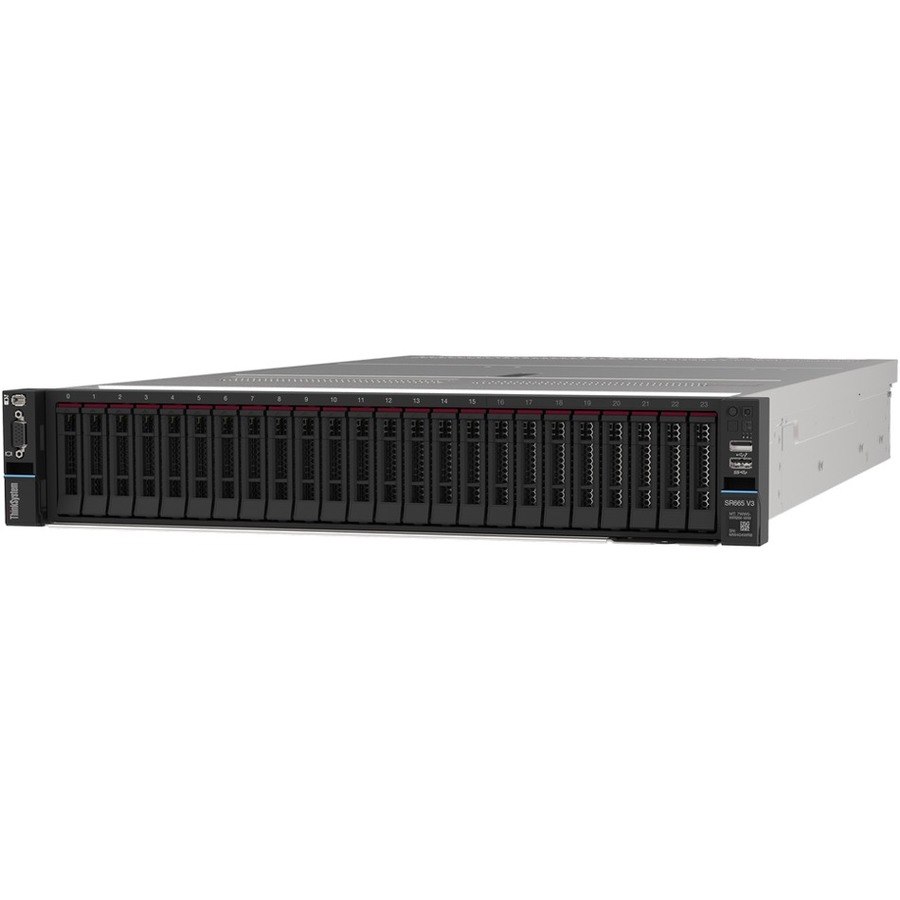 Lenovo ThinkSystem SR665 V3 7D9AA01GAU 2U Rack Server - EPYC 9224 2.50 GHz - 32 GB RAM - 12Gb/s SAS, Serial ATA Controller