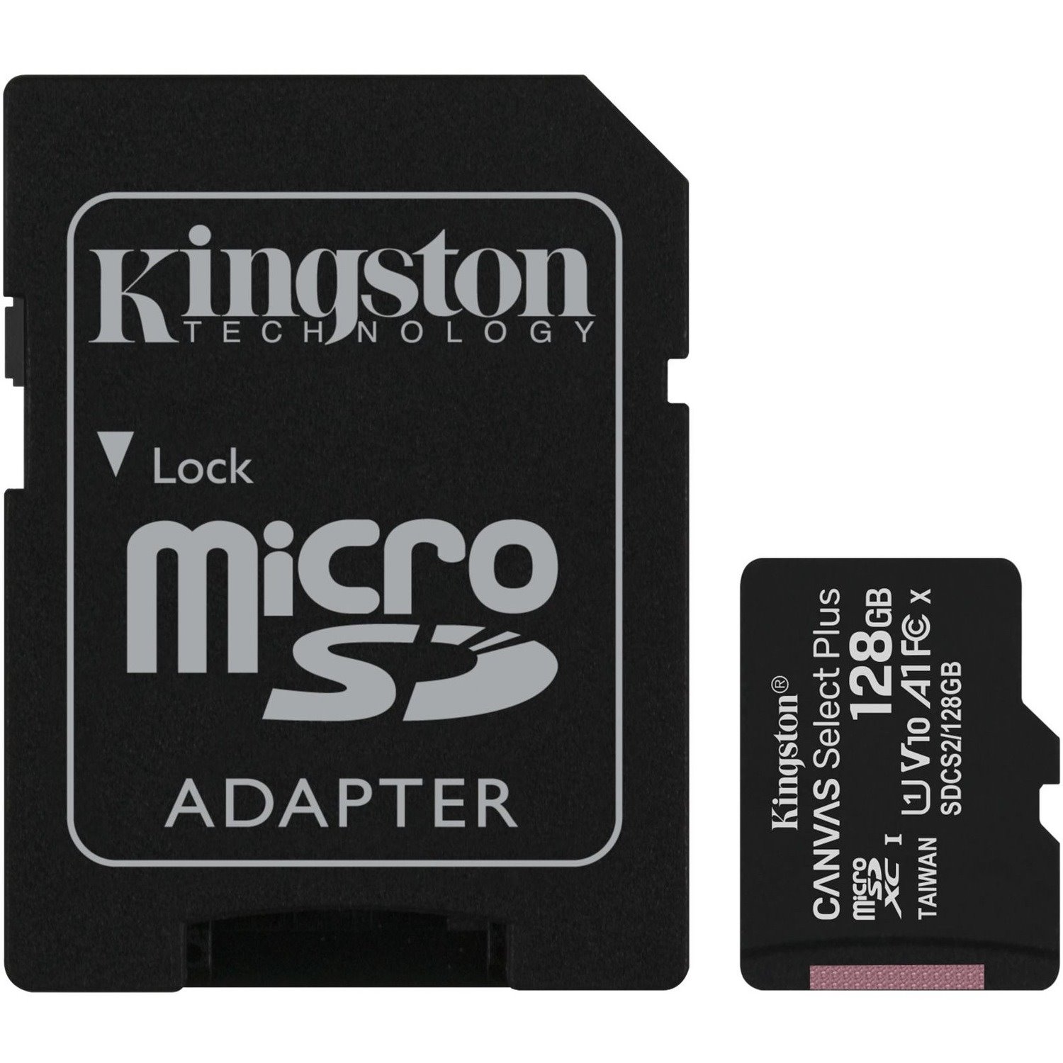 Kingston Canvas Select Plus SDCS2 128 GB Class 10/UHS-I (U1) microSDXC - 1