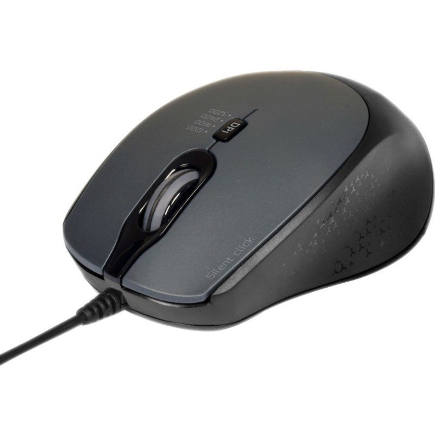 Port Mouse - USB Type A - Optical - 3 Button(s) - Black - 1