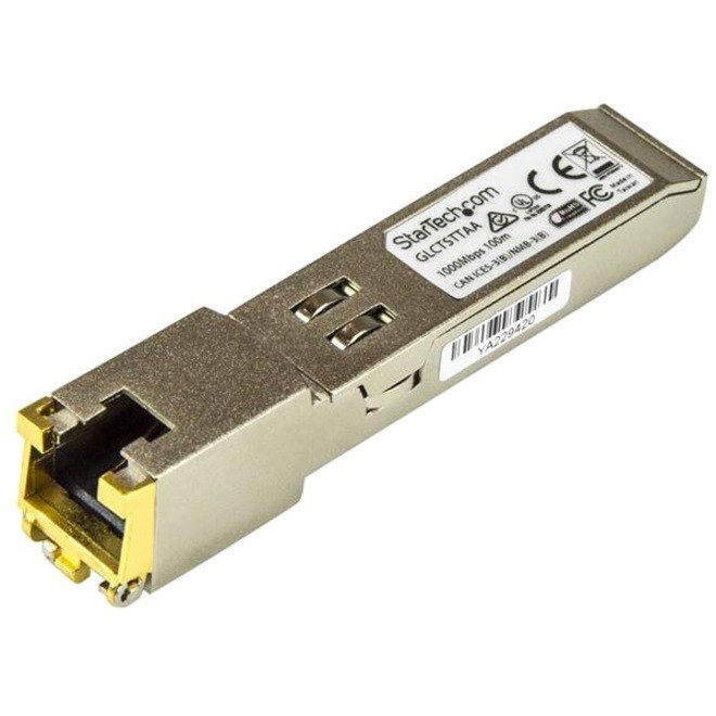 StarTech.com Cisco GLC-T Compatible SFP Module - 1000BASE-T - 1GE Gigabit Ethernet SFP SFP to RJ45 Cat6/Cat5e Transceiver - 100m