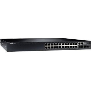 Dell N3000 N3024ET-ON 24 Ports Manageable Layer 3 Switch - Gigabit Ethernet, 10 Gigabit Ethernet - 10GBase-T, 10/100/1000Base-T, 1000Base-X