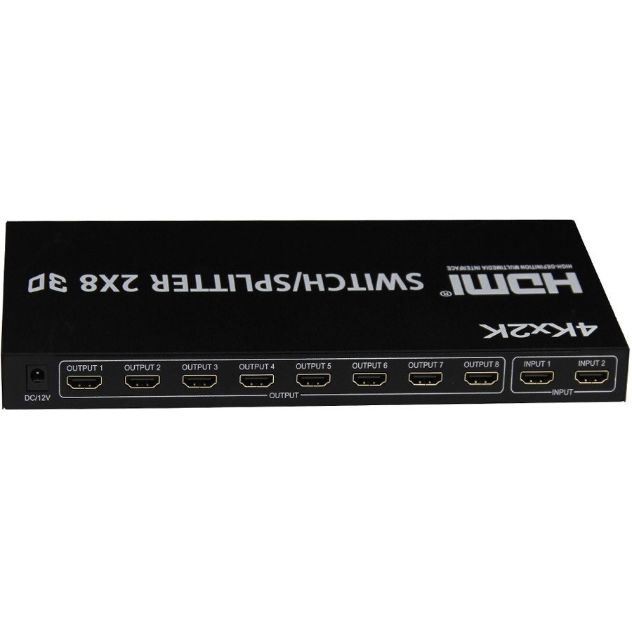 4XEM 2x8 Port HDMI video switcher/splitter