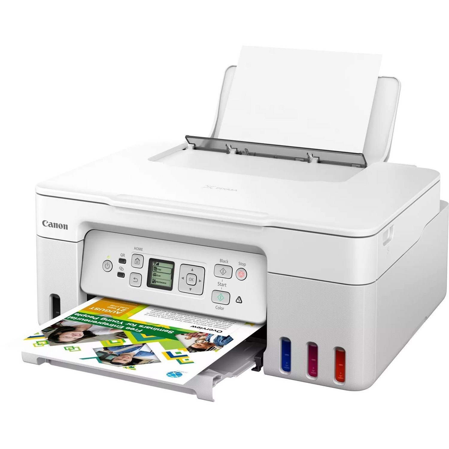 Canon PIXMA G3270 Wireless MegaTank Inkjet Multifunction Printer - Color - White