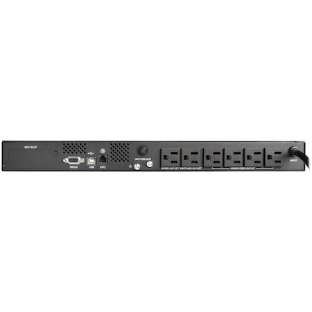 Eaton Tripp Lite Series 500VA 300W 120V Line-Interactive UPS - 6 NEMA 5-15R Outlets, USB, DB9, Network Card Option, 1U Rack/Tower