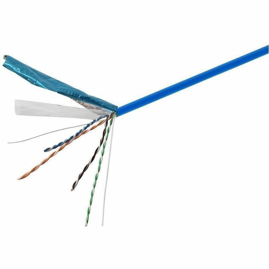Monoprice Cat5e 1000FT Blue CMR Bulk Cable Shielded (F/Utp) Solid 24Awg 350M