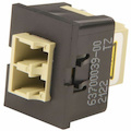 Ortronics TracJack Module, LC Duplex, Multimode, Beige Adapter, Black Housing