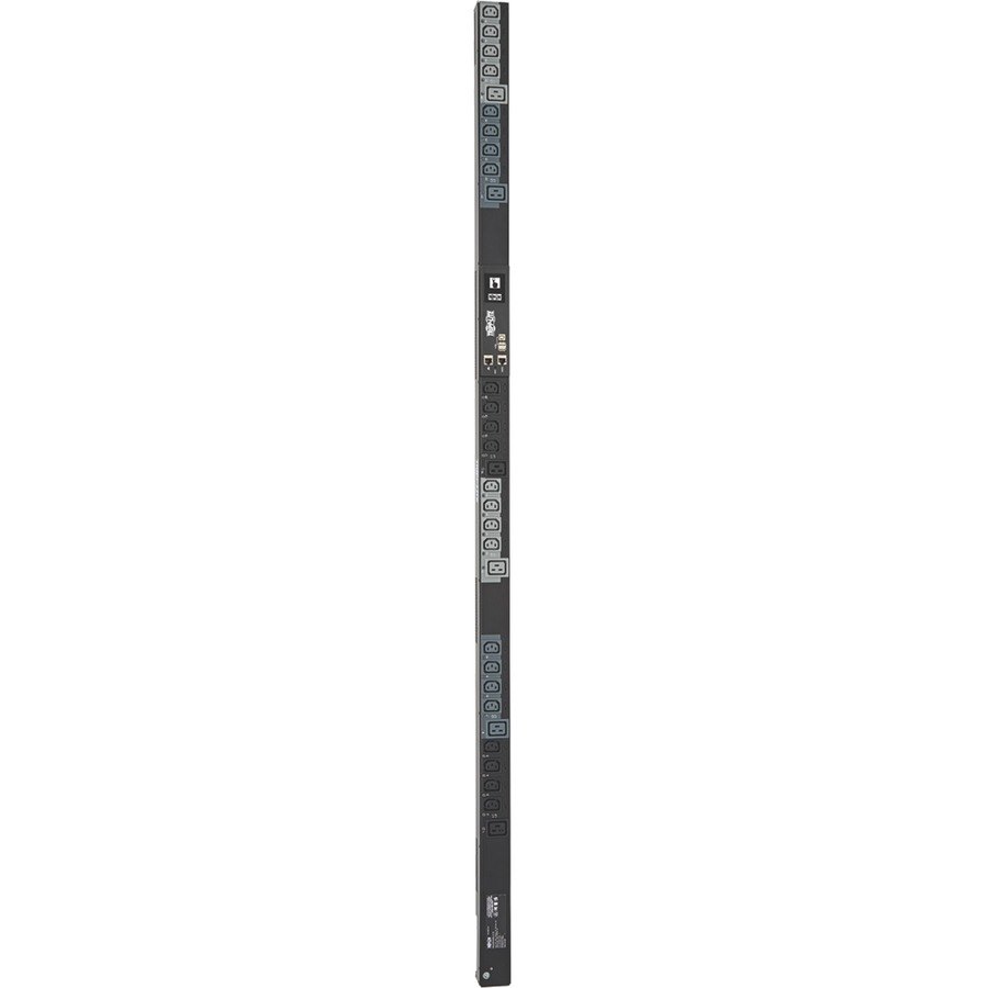 Eaton Tripp Lite Series 6.7kW 200-240V 3PH Switched PDU - LX Interface, Gigabit, 30 Outlets, L21-20P Input, Outlet Monitoring, LCD, 1.8 m Cord, 0U 1.8 m Height, TAA