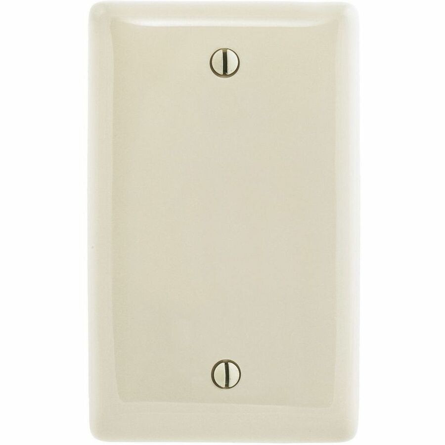Bryant Wallplates and Box Covers, Wallplates, Nylon, 1-Gang, Jumbo, Blank, Light Almond