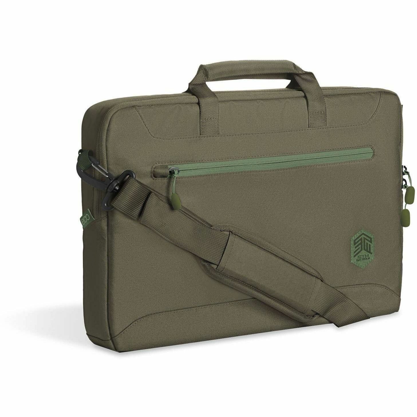 STM Goods Eco Carrying Case (Briefcase) for 38.1 cm (15") to 40.6 cm (16") Notebook - Olive