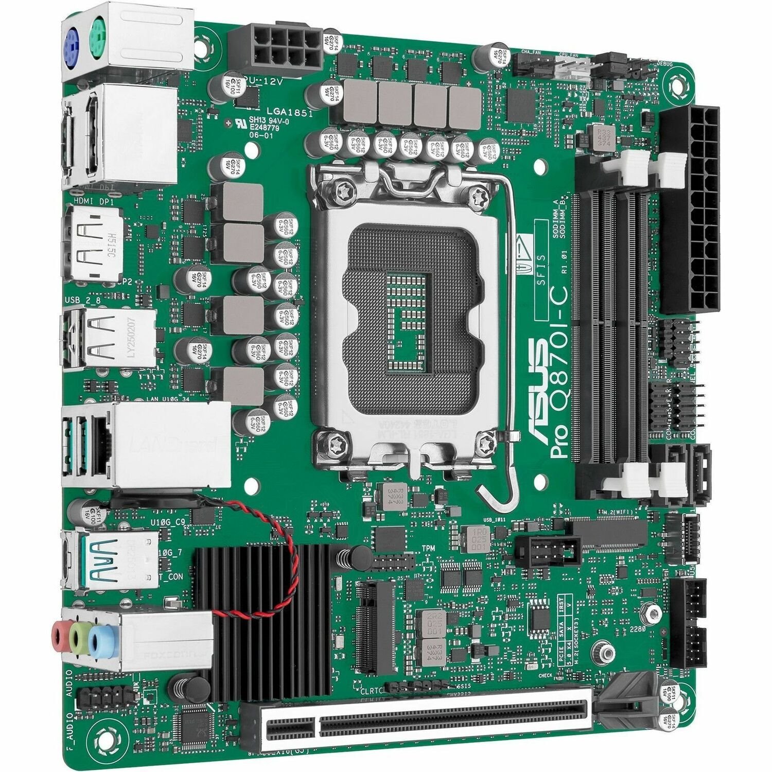 Asus Q870I-C-CSM Desktop-Mainboard - Intel Q870 Chipsatz - Socket LGA-1851 - Mini ITX