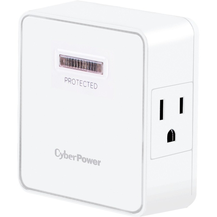 CyberPower HT200W Home Office 2 - Outlet Surge Protector with 1500 J Surge Suppression