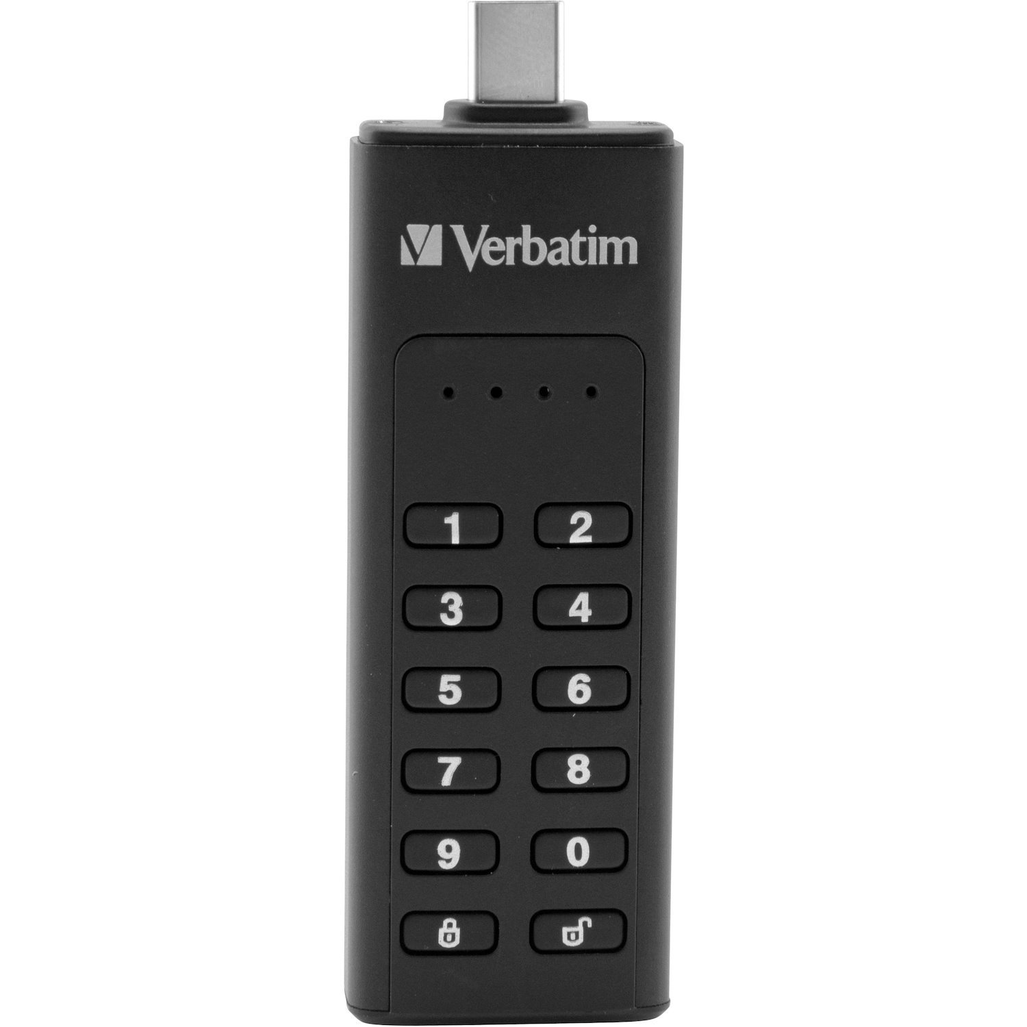 Verbatim Keypad Secure 32 GB USB 3.1 Type C Flash Drive - Black - 256-bit AES