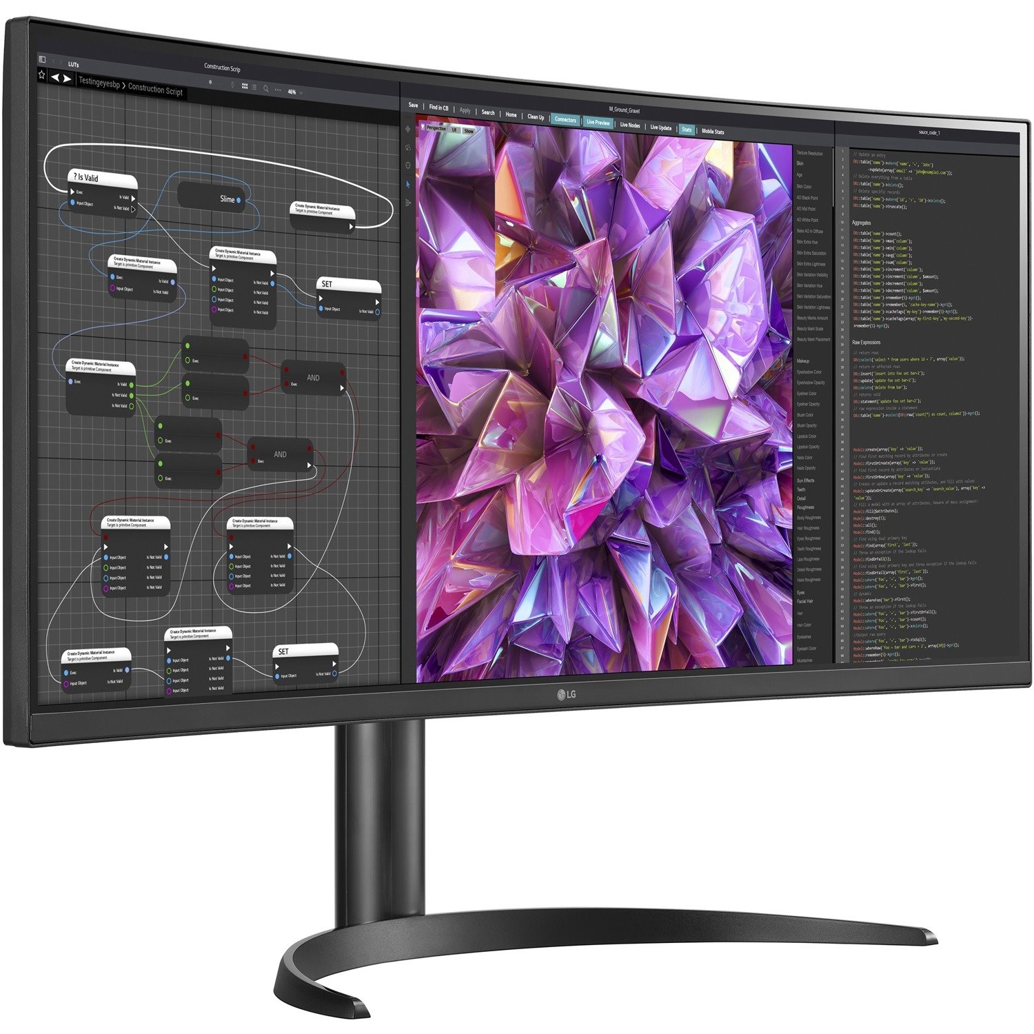 LG Ultrawide 34WQ75C-B 34" Class UW-QHD Curved Screen Gaming LCD Monitor - 21:9 - Textured Black