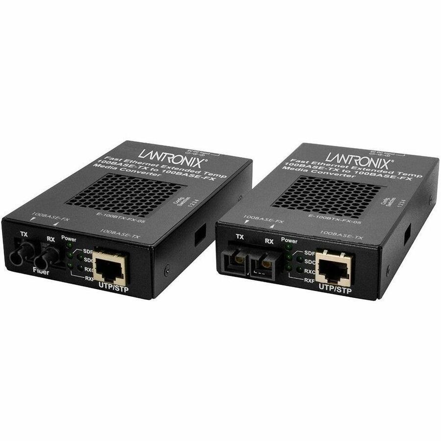 Lantronix E-100BTX-FX-05(SMHT) Transceiver/Media Converter