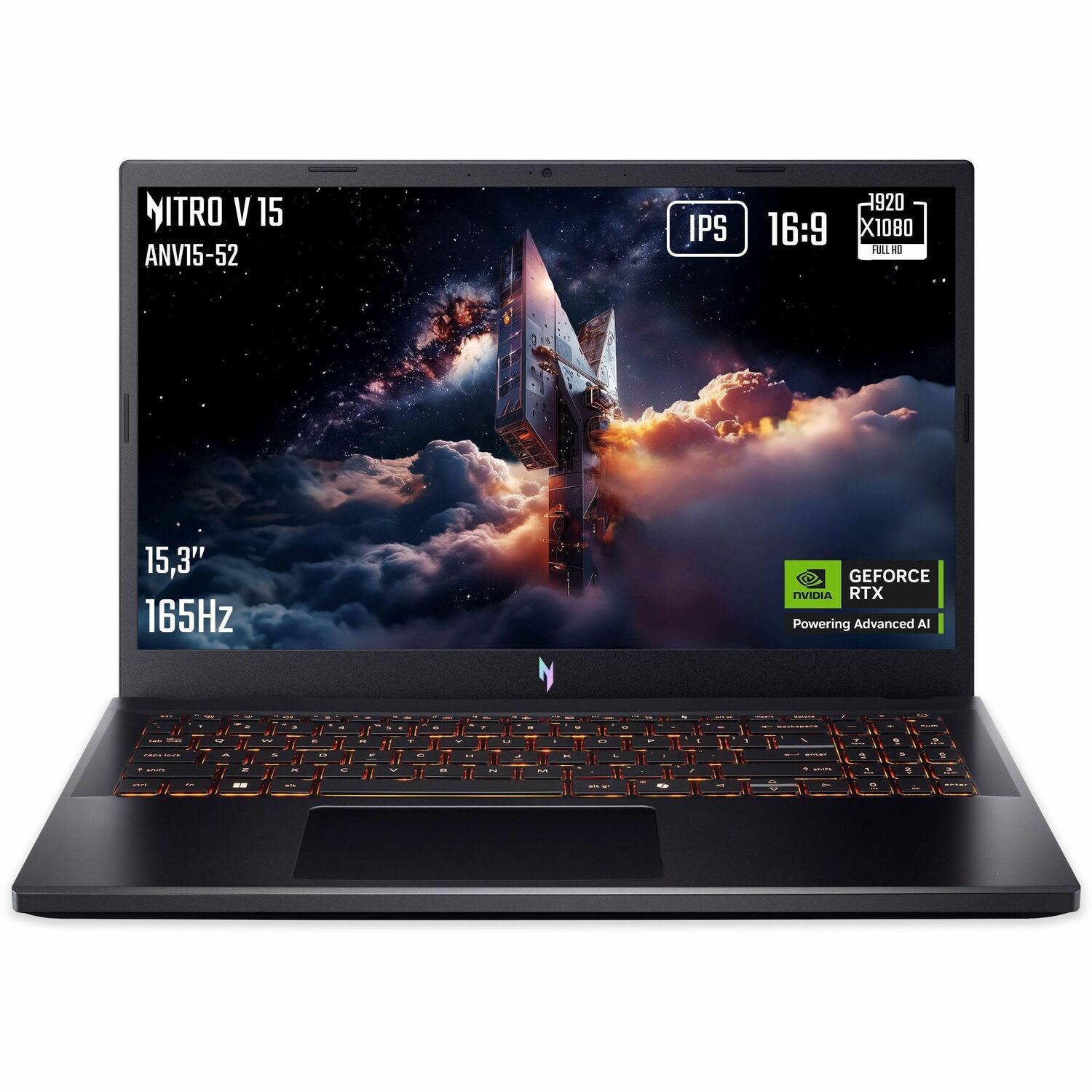 Acer Nitro V 15 ANV15-52 ANV15-52-73ZM 39,6 cm (15,6") Gaming notebook - Full HD - Intel Core i7 13e Gen i7-13620H - 16 GB - 1 TB SSD - Zwart