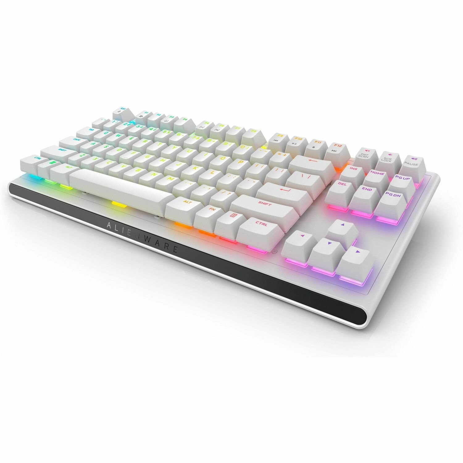 Alienware AW420K Gaming Keyboard - Cable Connectivity - USB Type A Interface - RGB LED - QWERTY Layout - Lunar Light
