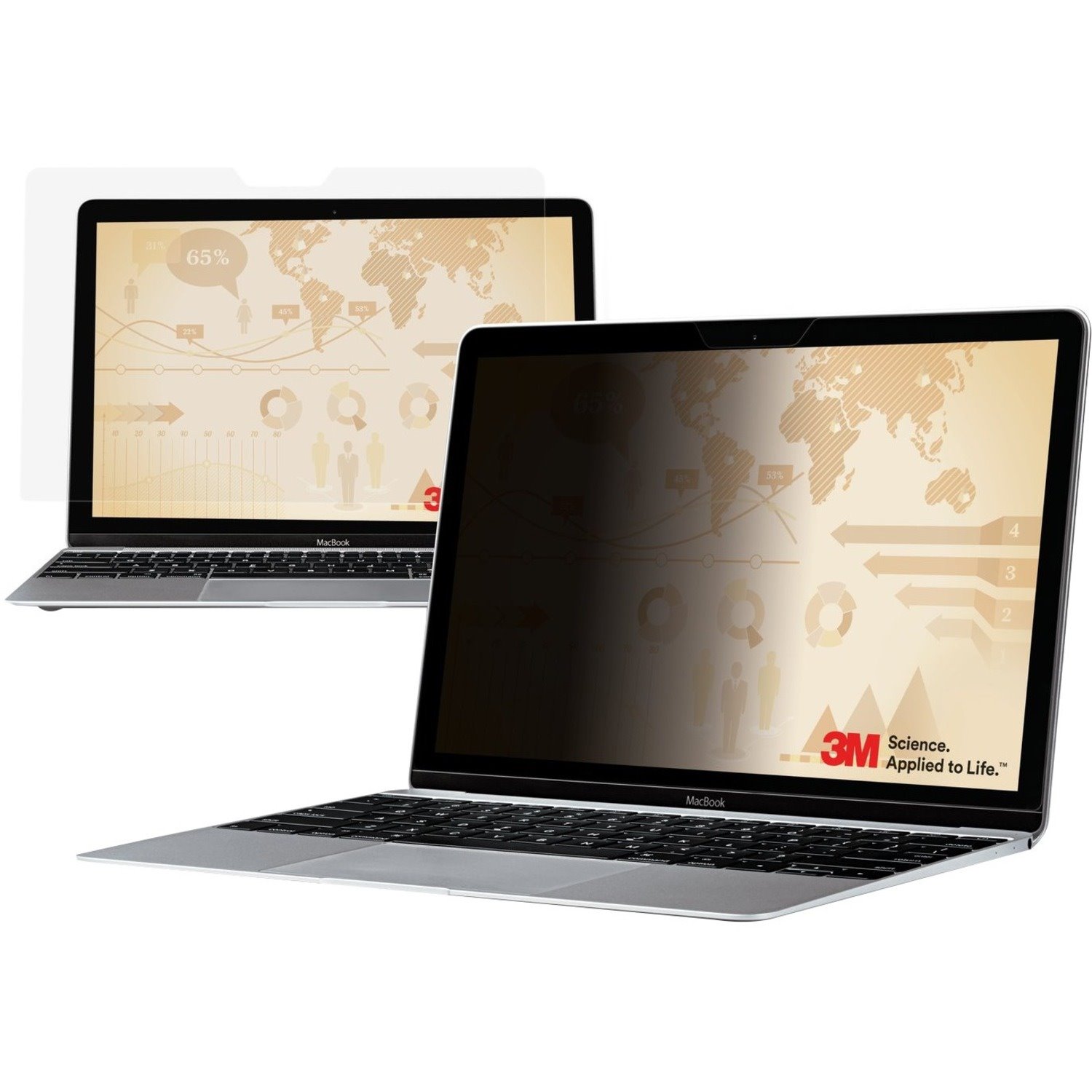 3M Anti-glare Privacy Screen Filter - Black