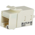Ortronics Category 6 Keystone Jack, Lacing Cap Termination, White