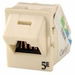 Ortronics Clarity 5E Angled TracJack, T568A/B, 45 Degree Ivory
