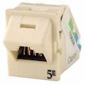 Ortronics Clarity 5E Angled TracJack, T568A/B, 45 Degree Ivory