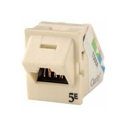 Ortronics Clarity 5E Angled TracJack, T568A/B, 45 Degree Ivory