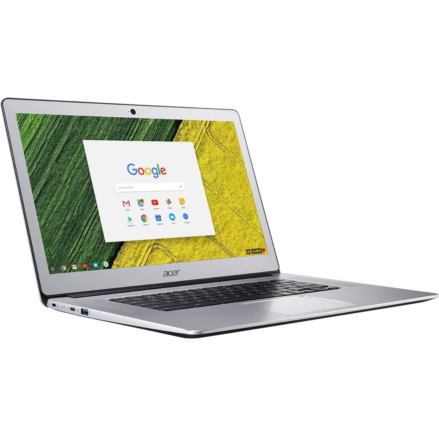Acer CB515-1HT CB515-1HT-P6W6 15.6" Touchscreen Chromebook - Full HD - Intel Pentium N4200 - 8 GB - 64 GB Flash Memory - Pure Silver