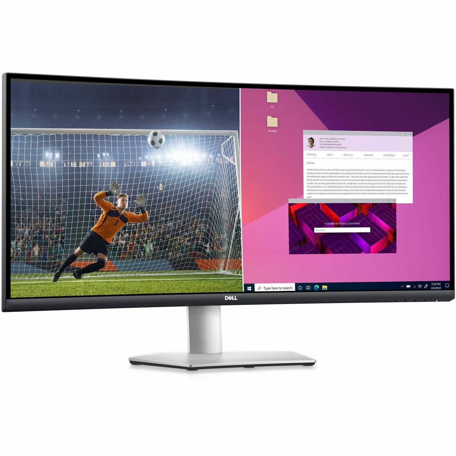 DELL SOURCING - NEW S3423DWC 34" Class Curved Screen LED Monitor - 21:9