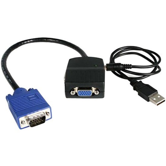 StarTech.com Signal Splitter - Plastic - Black - TAA Compliant