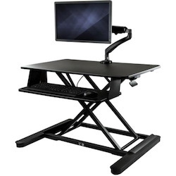StarTech.com Sit-Stand Desk Converter with Monitor Arm - Up to 26" Monitor - 35†Wide Work Surface - Height Adjustable Standing Desk Converter