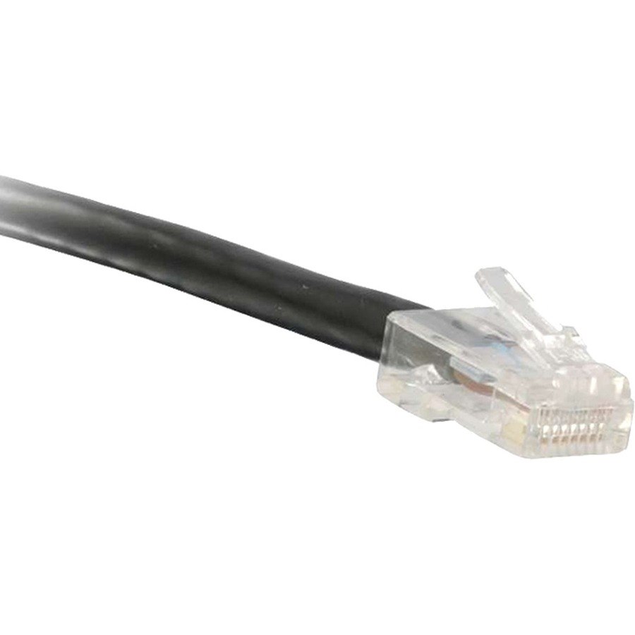 ENET Cat6 Black 35 Foot Non-Booted (No Boot) (UTP) High-Quality Network Patch Cable RJ45 to RJ45 - 35Ft