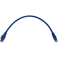 Eaton Tripp Lite Series Cat6a 10G Snagless Molded UTP Ethernet Cable (RJ45 M/M), PoE, Blue, 1 ft. (0.3 m)