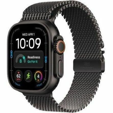 Apple Watch Ultra 4 Smart Watch - 49 mm Case Height - 44 mm Case Width - Black Case Color - Black Band Color - Titanium Case Material - Wireless LAN - 5G - LTE