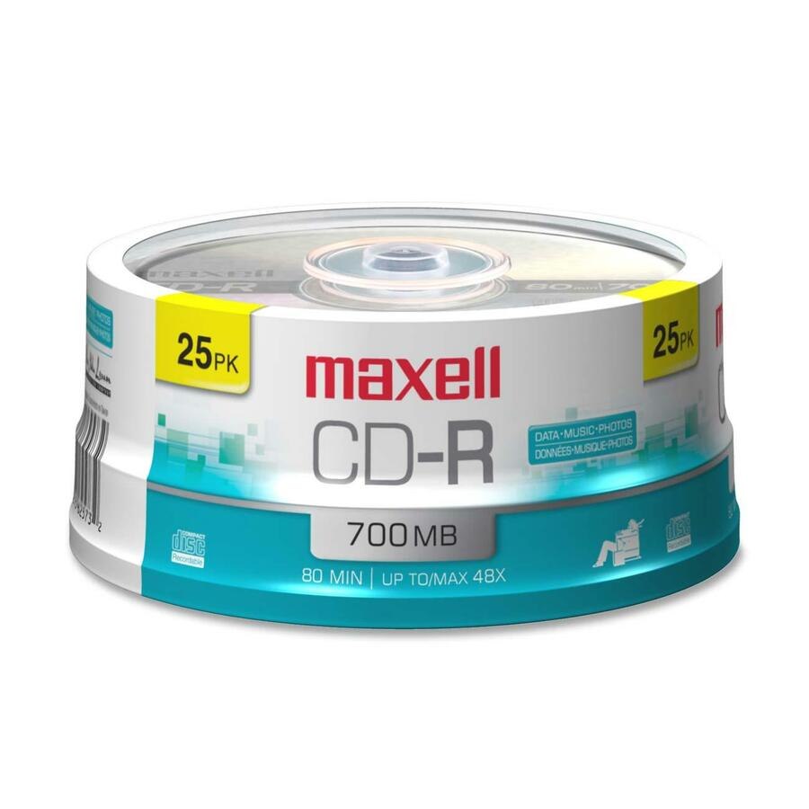 Maxell CD Recordable Media - CD-R - 48x - 700 MB - 25