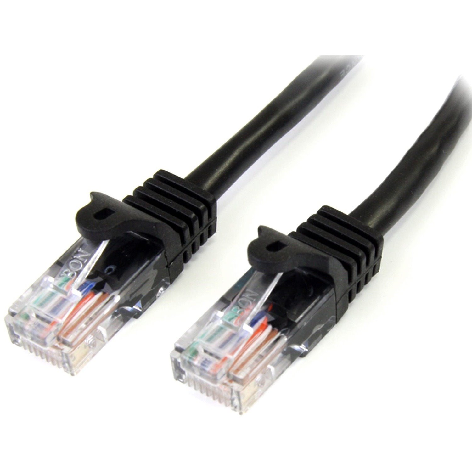 StarTech.com 1 m Black Cat5e Snagless RJ45 UTP Patch Cable - 1m Patch Cord - Ethernet Patch Cable - RJ45 Male to Male Cat 5e Cable