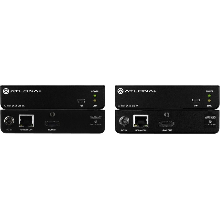 Atlona AT-HDR-EX-70-2PS Video Extender Transmitter/Receiver - Wired